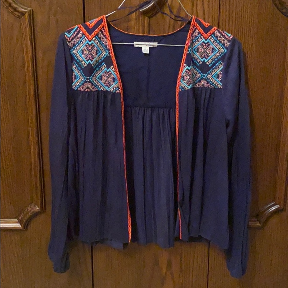 American Eagle embroidered cardigan size S